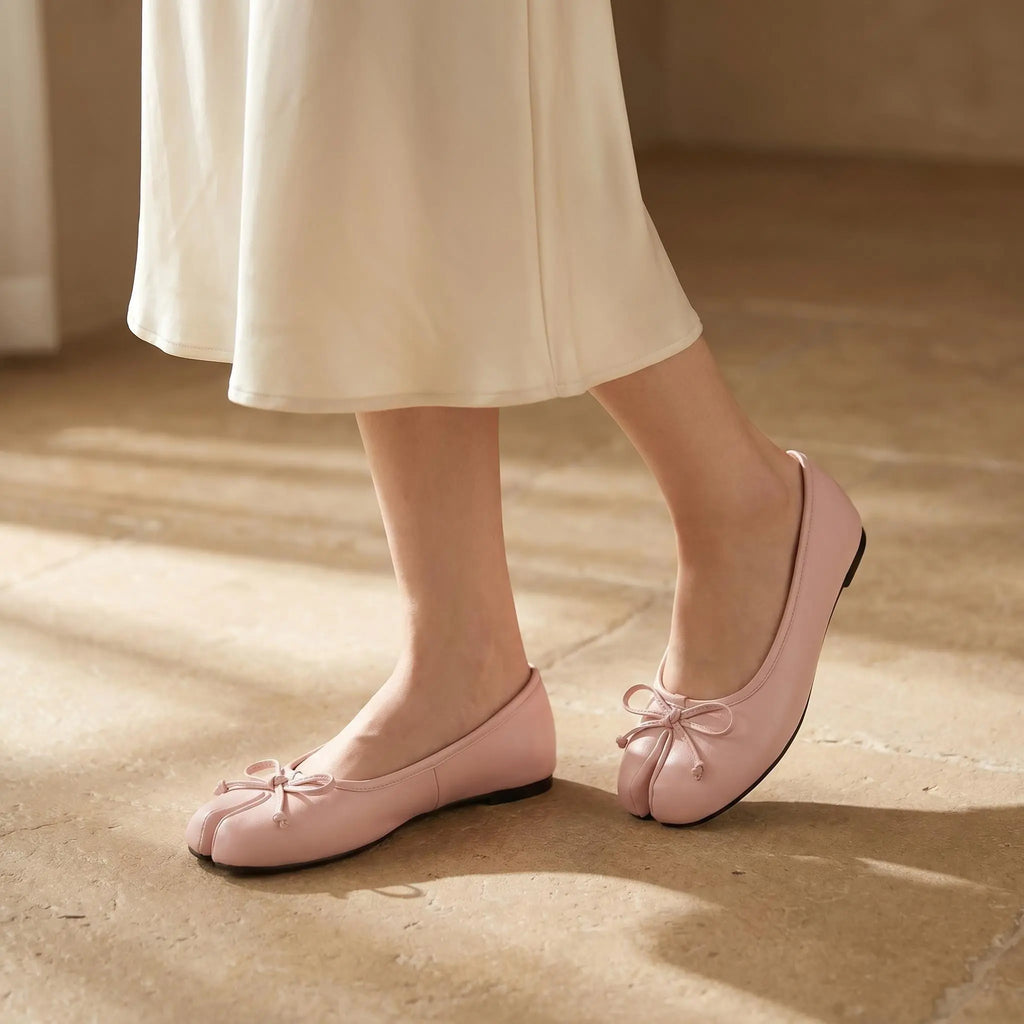 Bow Tabi Ballet Flats