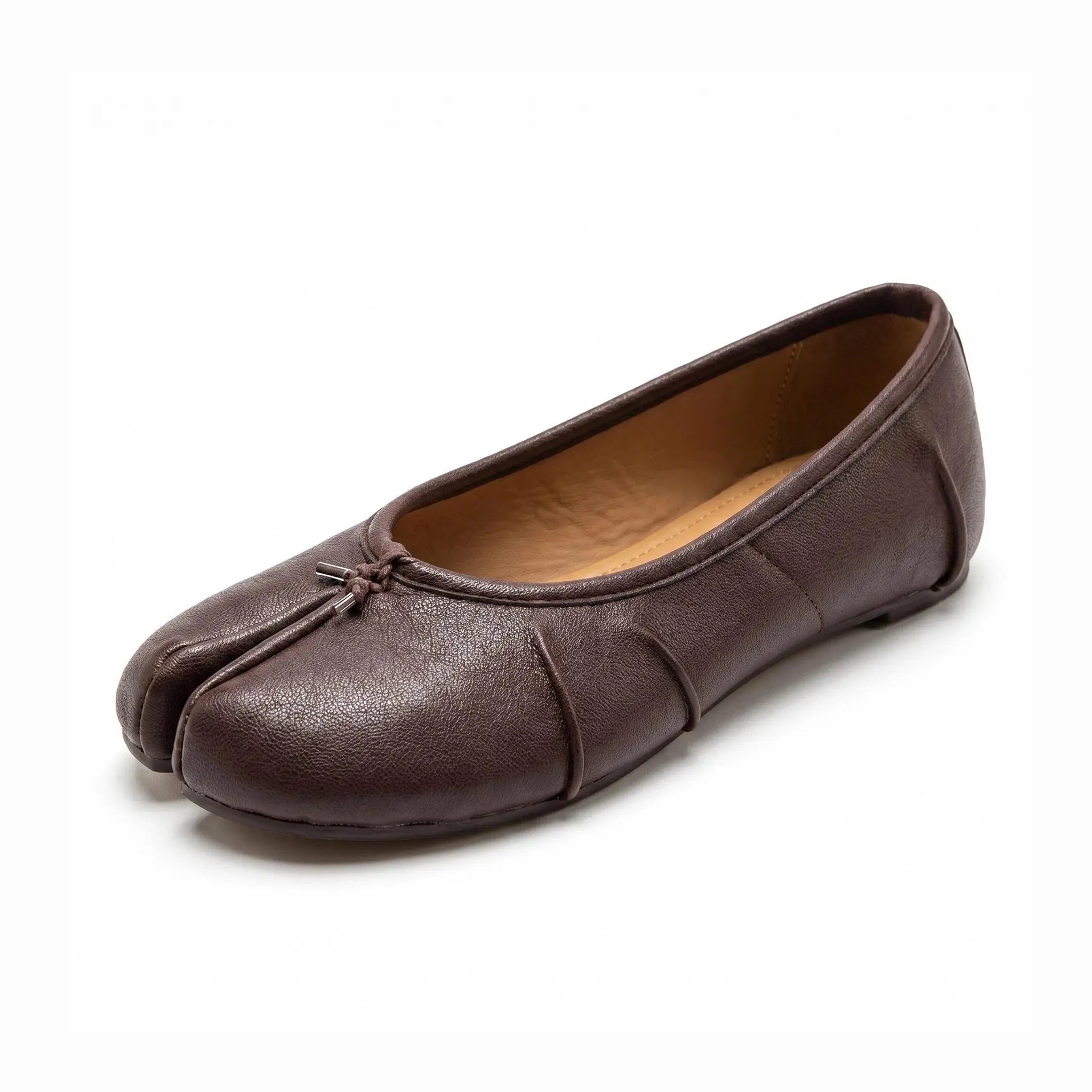 Crinkled Tabi Ballet Flats