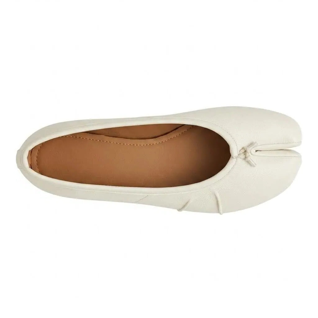 Crinkled Tabi Ballet Flats