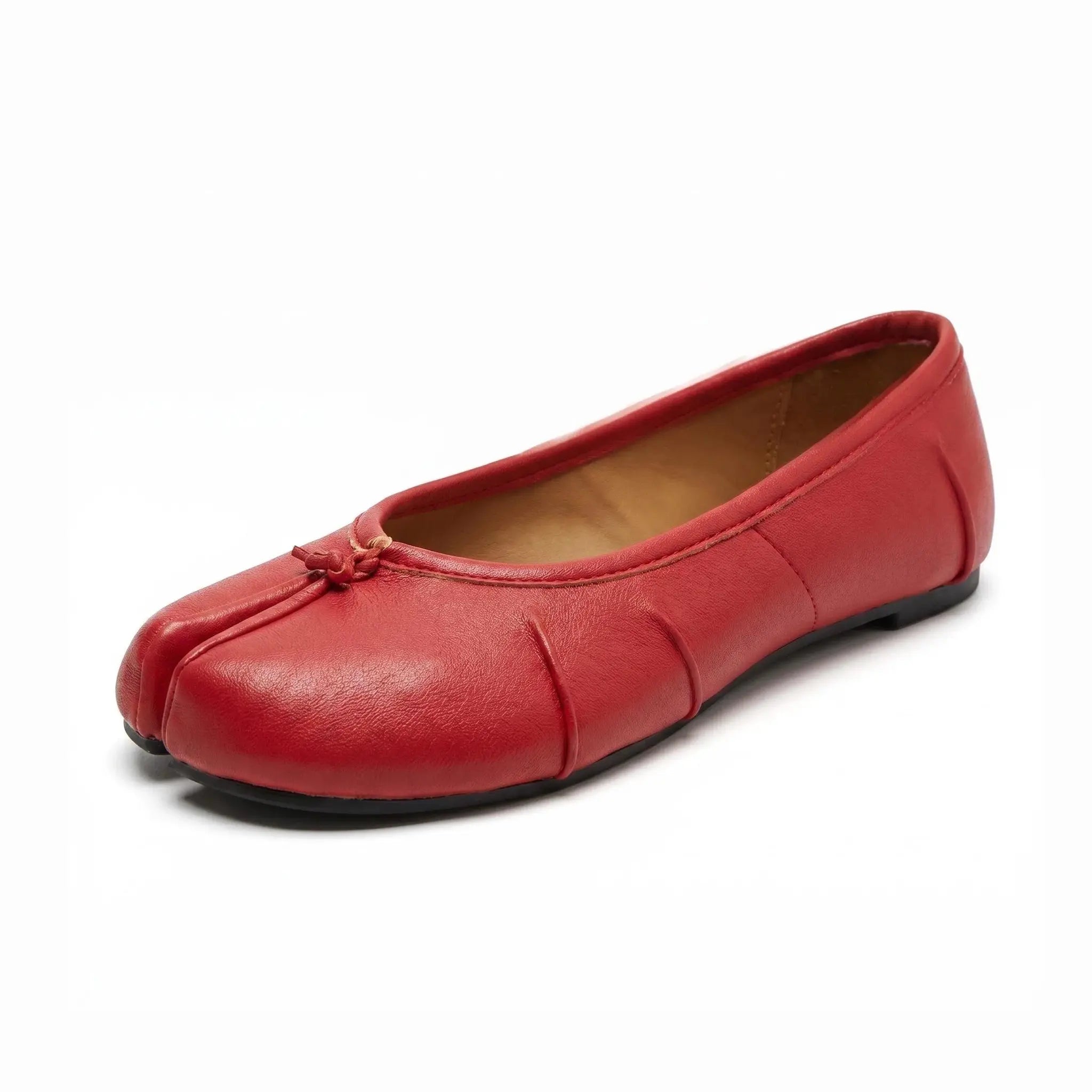 Crinkled Tabi Ballet Flats