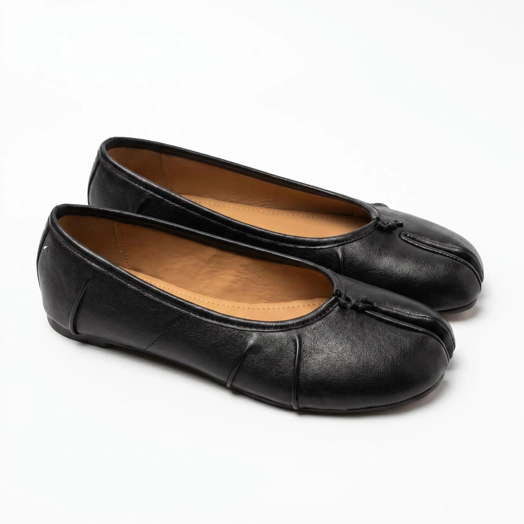 Crinkled Tabi Ballet Flats