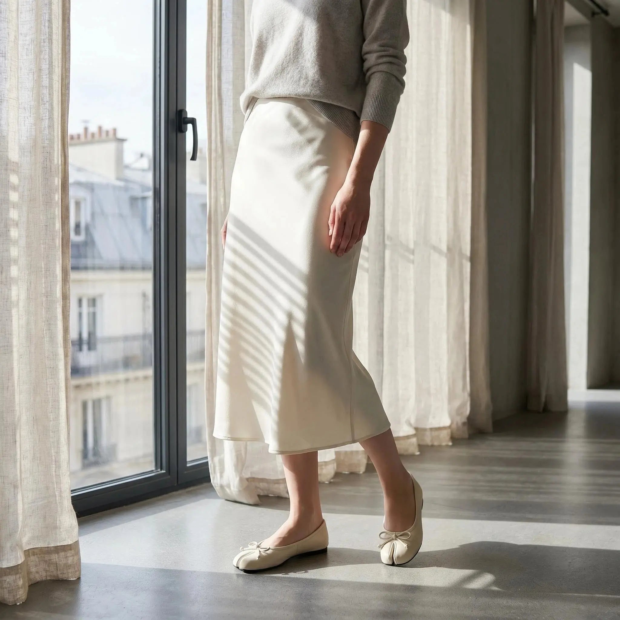 Bow Tabi Ballet Flats