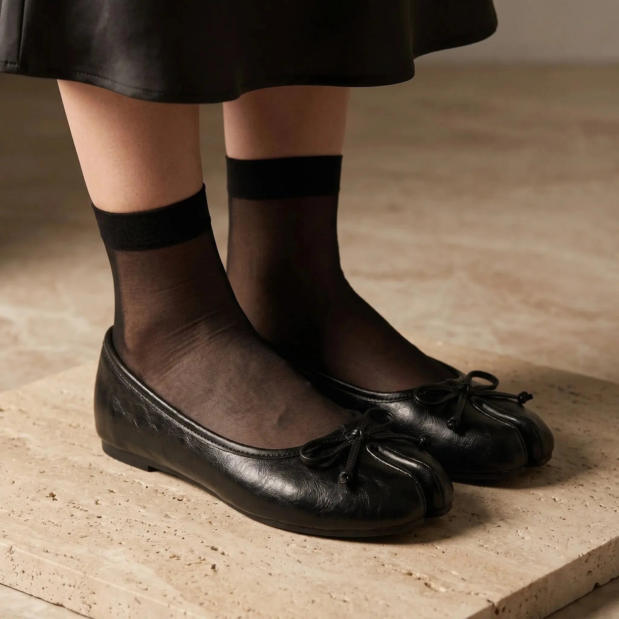 Bow Tabi Ballet Flats