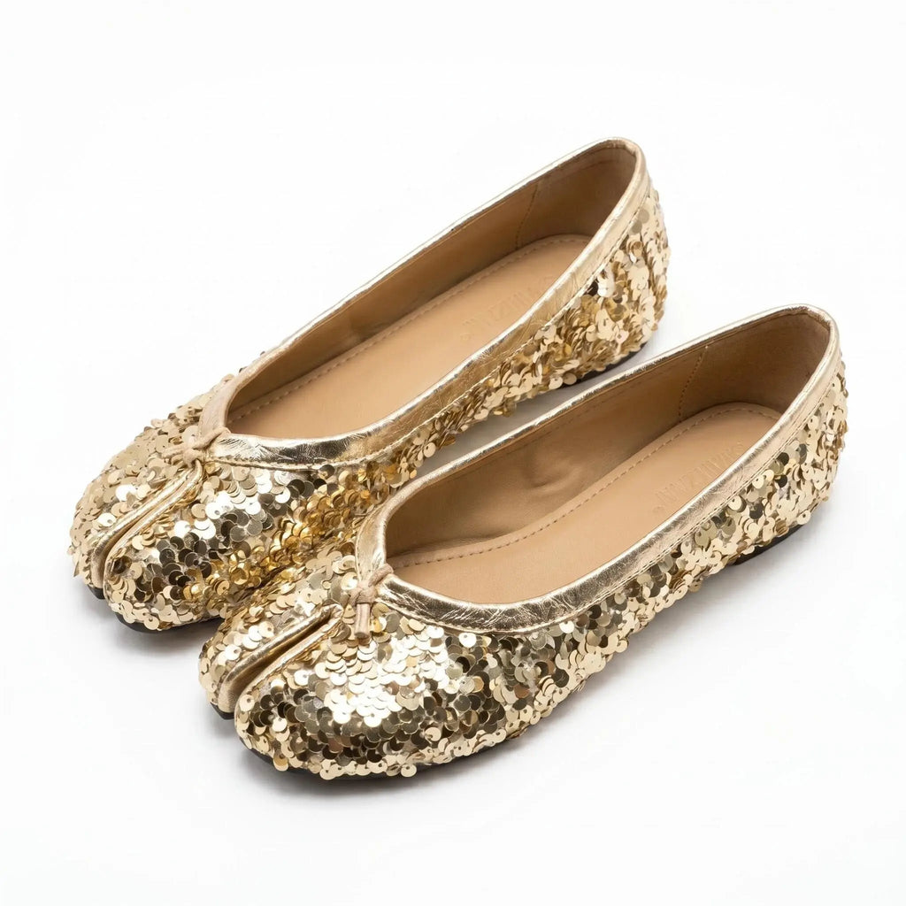 Sequin Tabi Flats