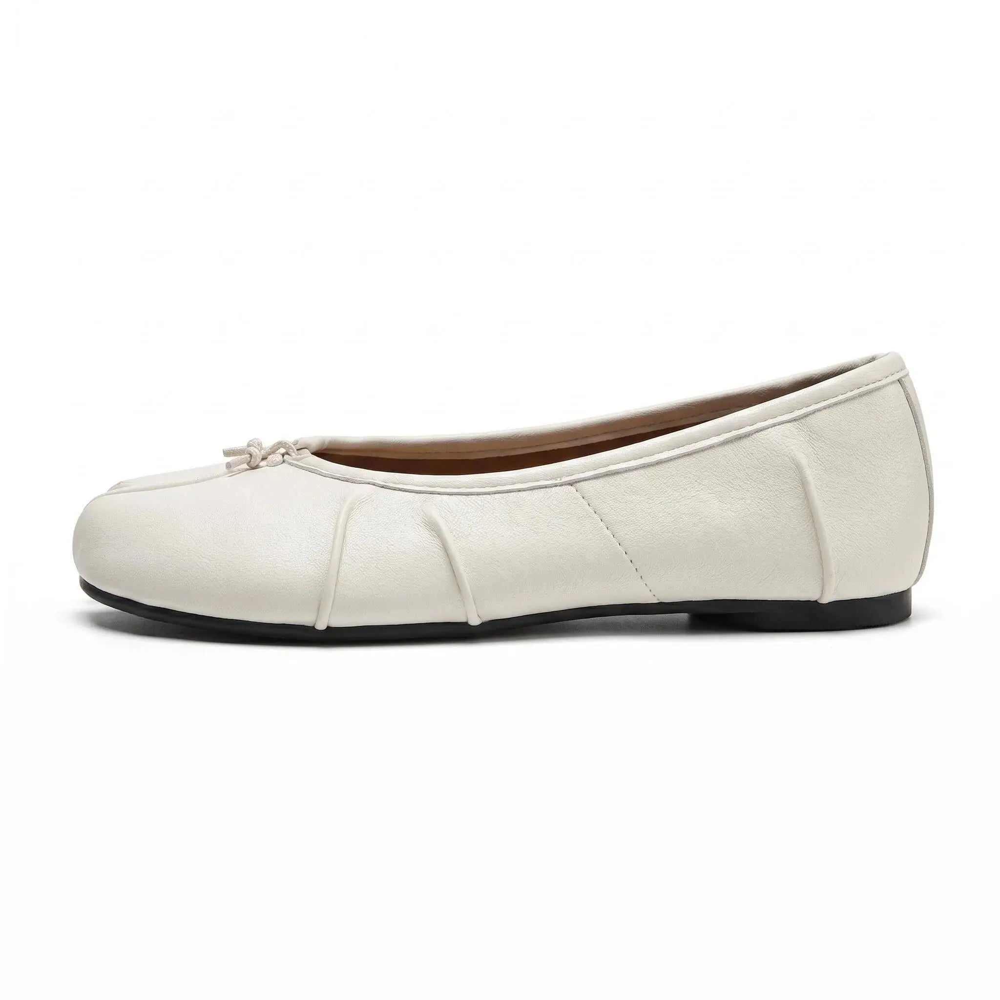 Crinkled Tabi Ballet Flats