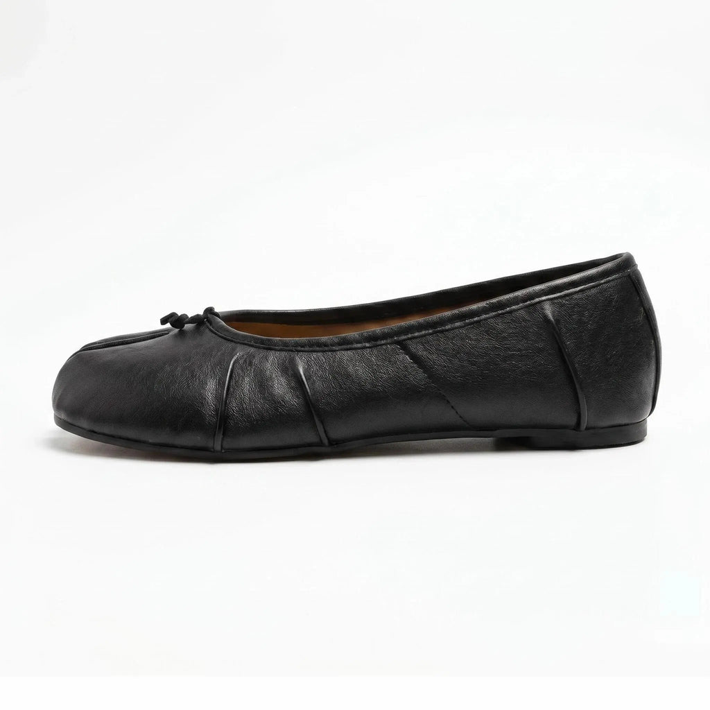 Crinkled Tabi Ballet Flats