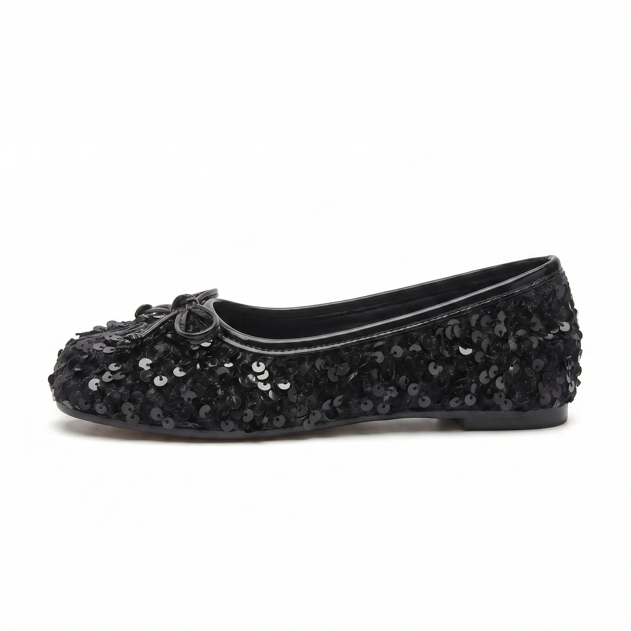 Sequin Bow Tabi Flats