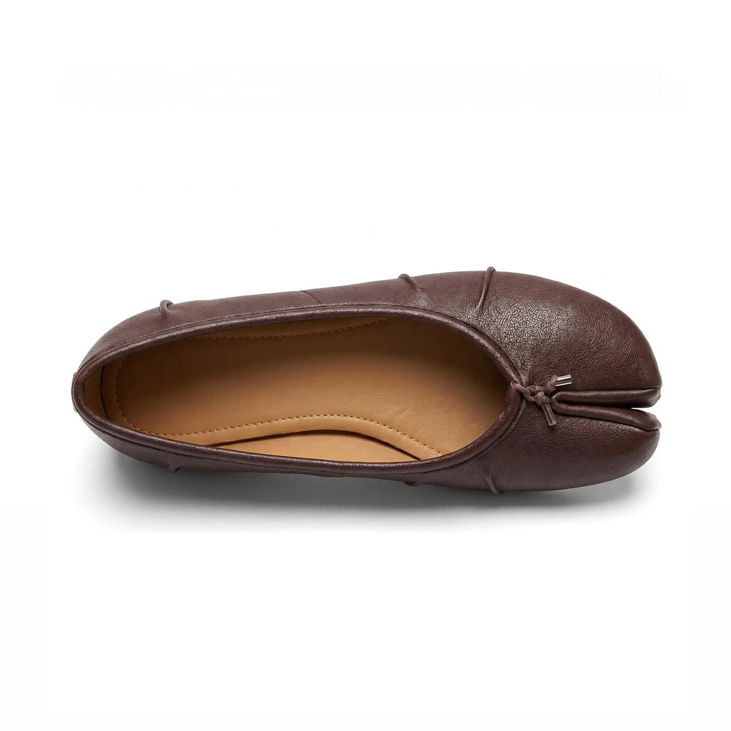 Crinkled Tabi Ballet Flats