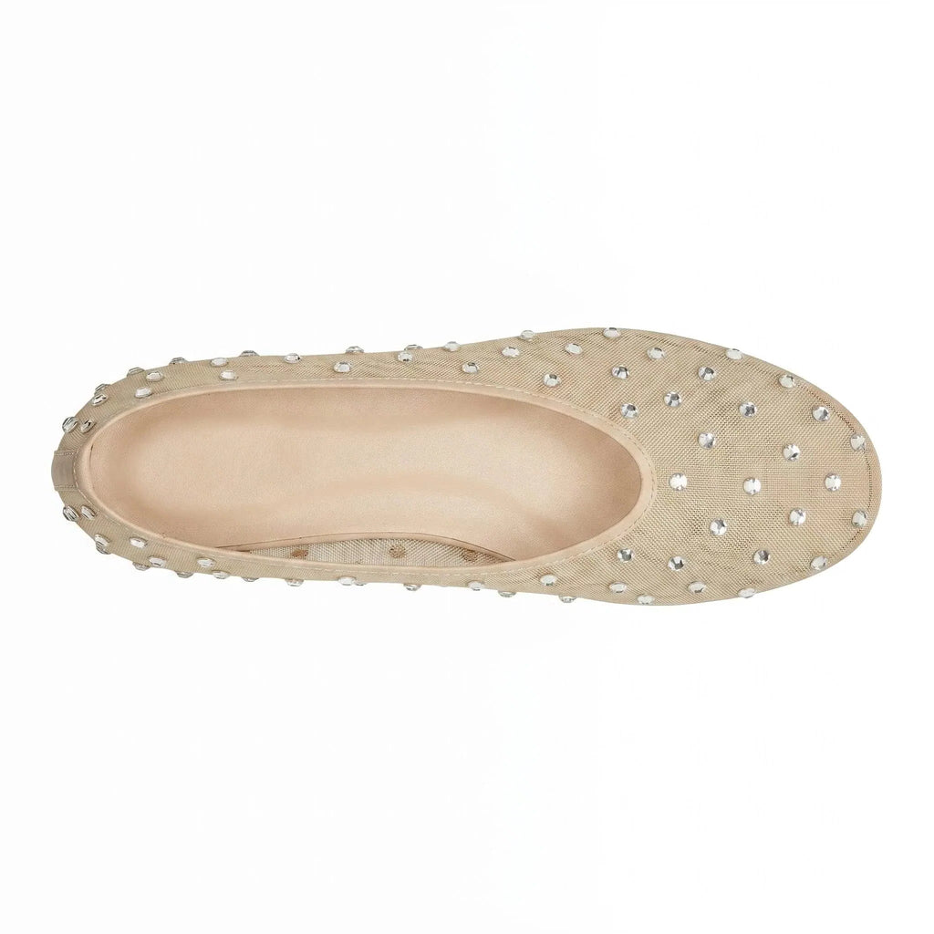 Crystal Mesh Slip-On Flats