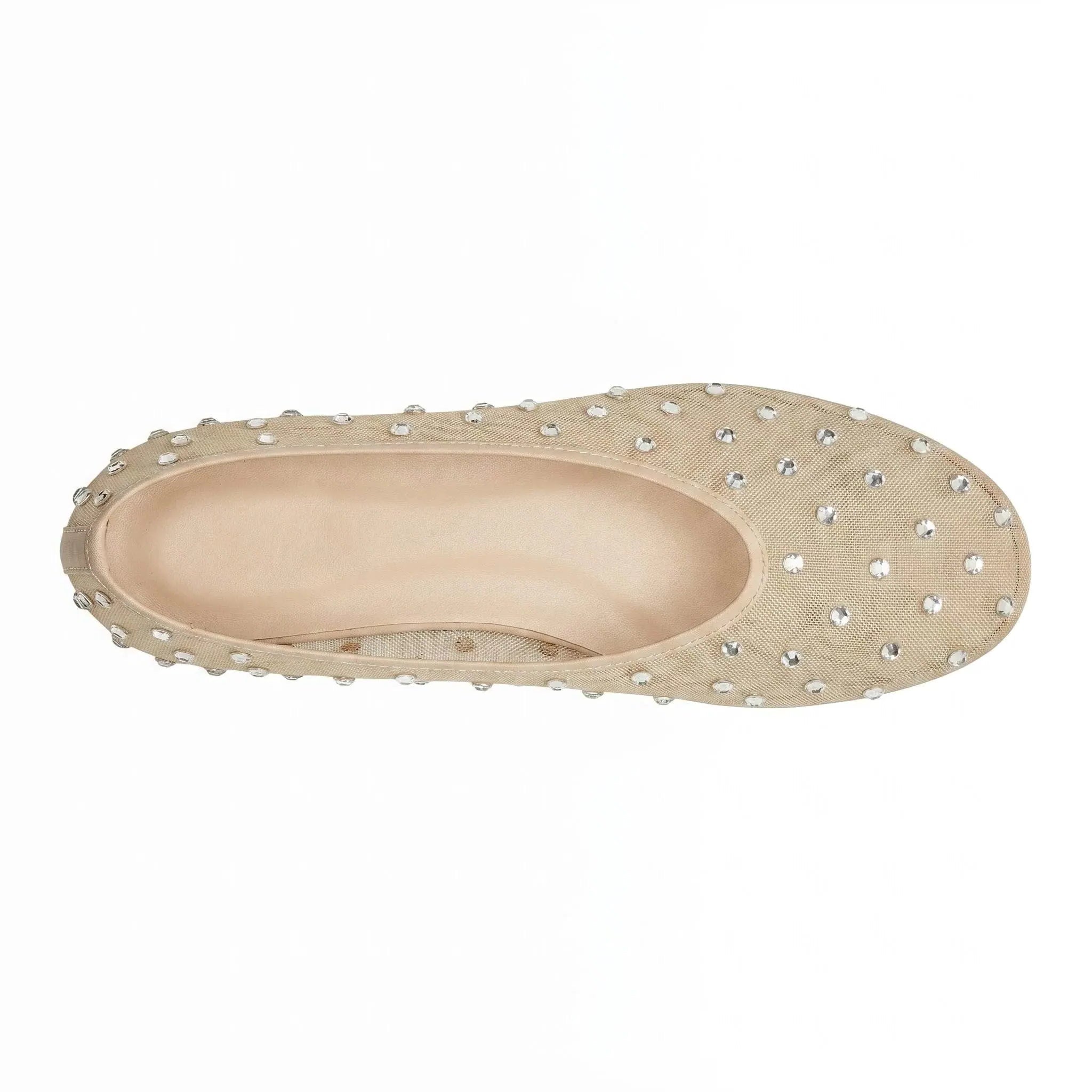 Crystal Mesh Slip-On Flats