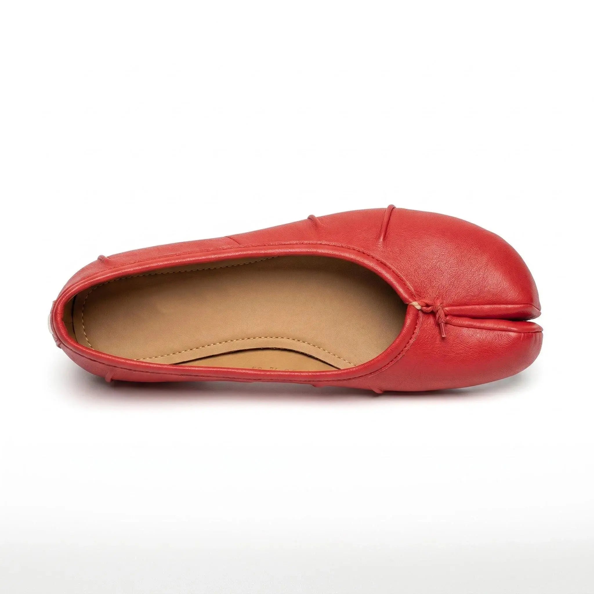 Crinkled Tabi Ballet Flats