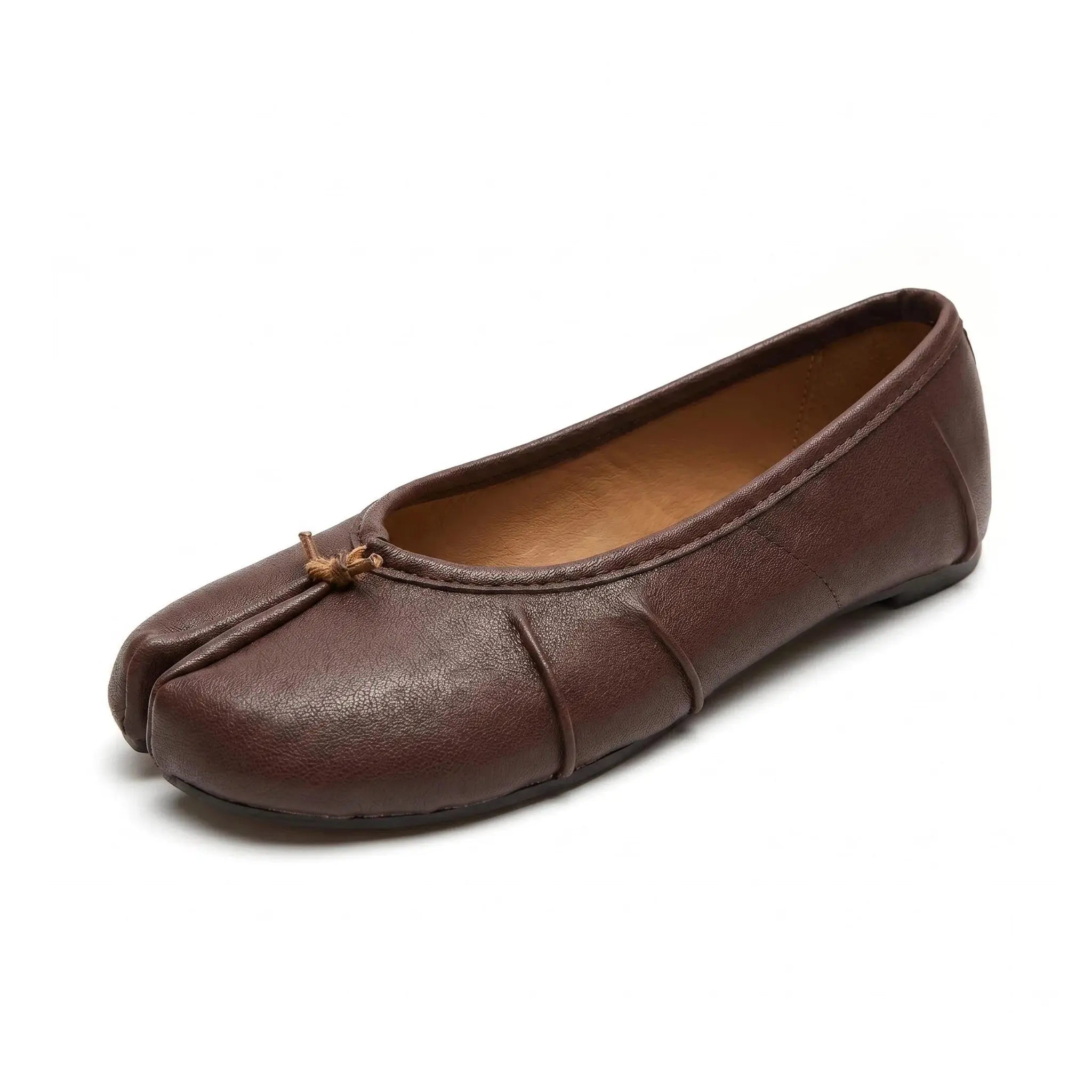 Crinkled Tabi Ballet Flats