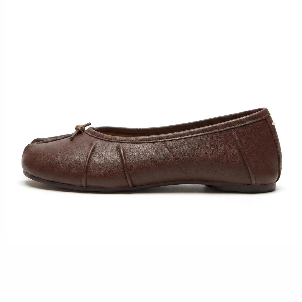 Crinkled Tabi Ballet Flats