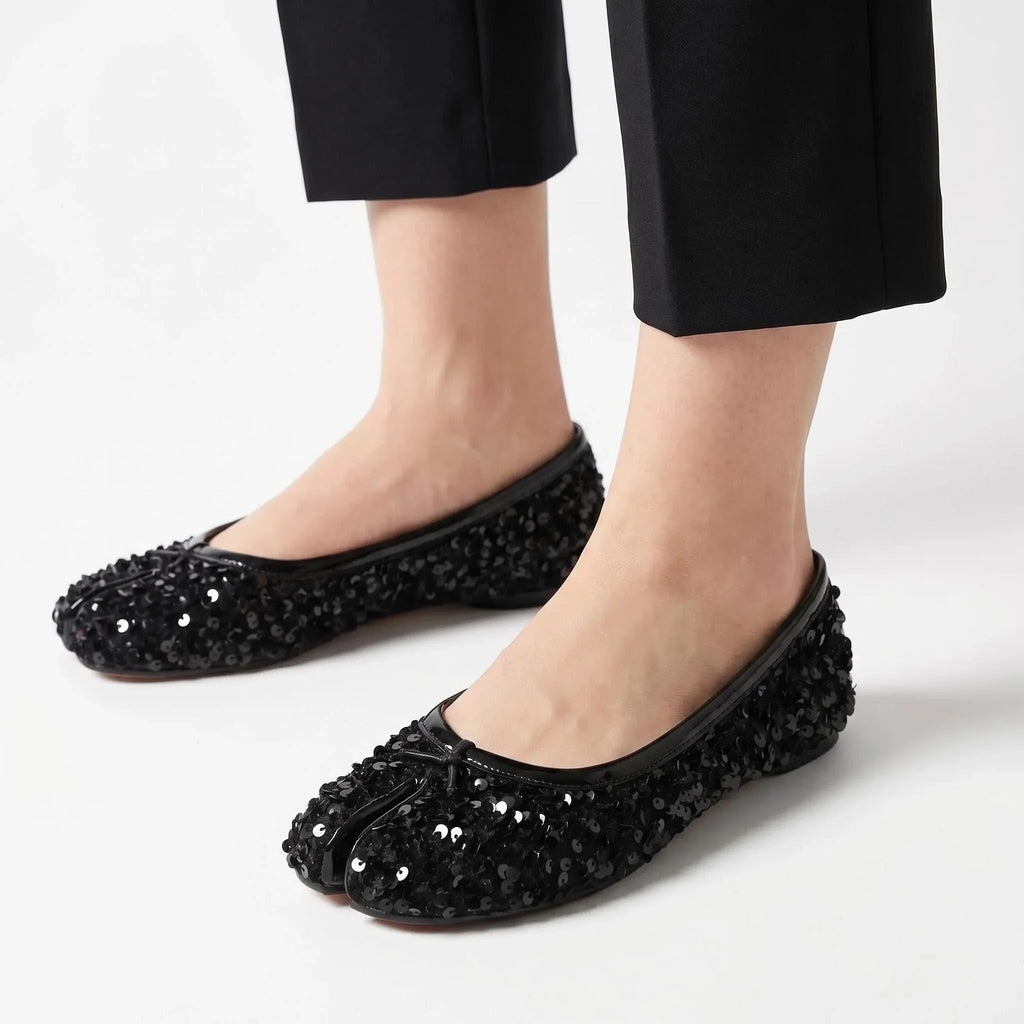 Sequin Tabi Flats