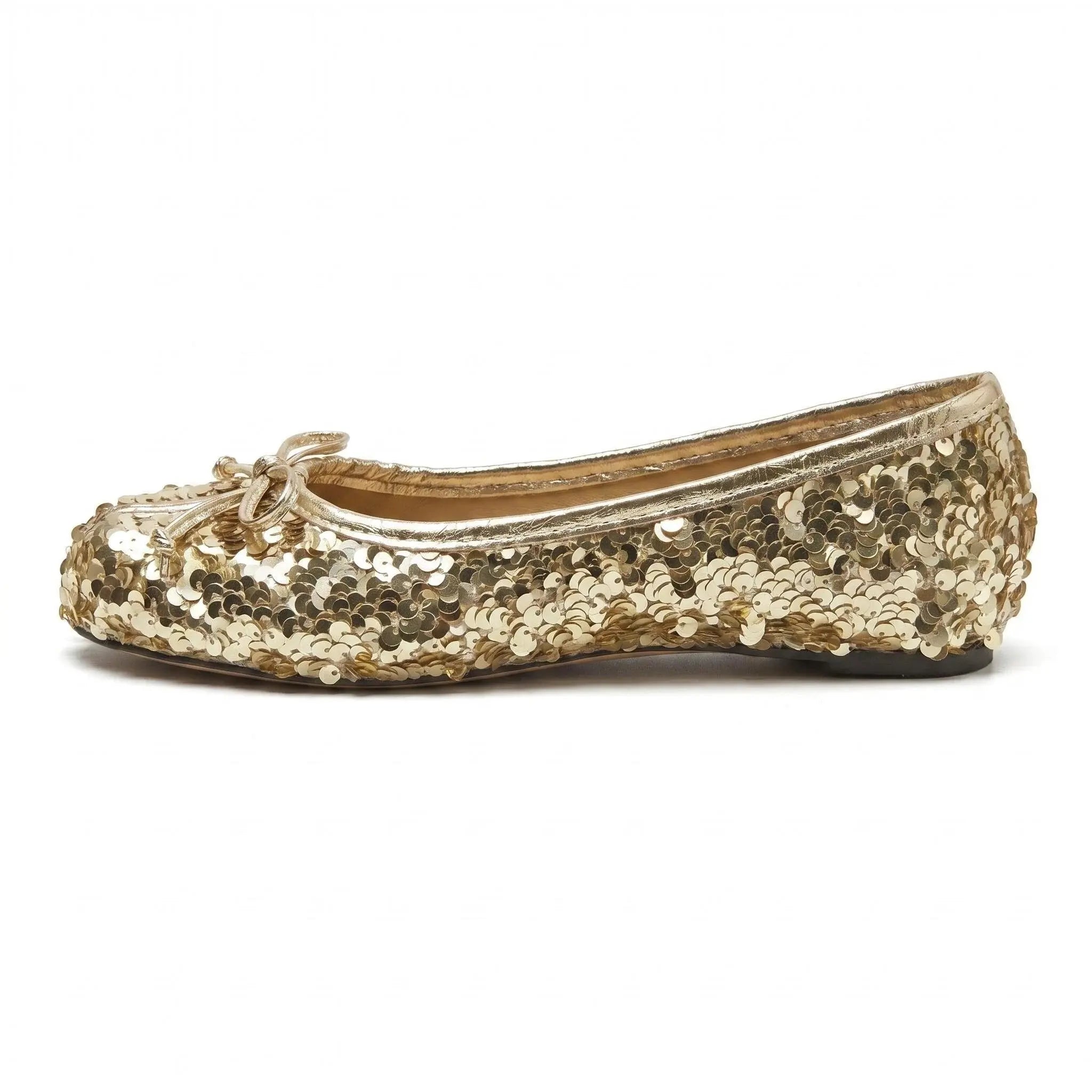 Sequin Bow Tabi Flats