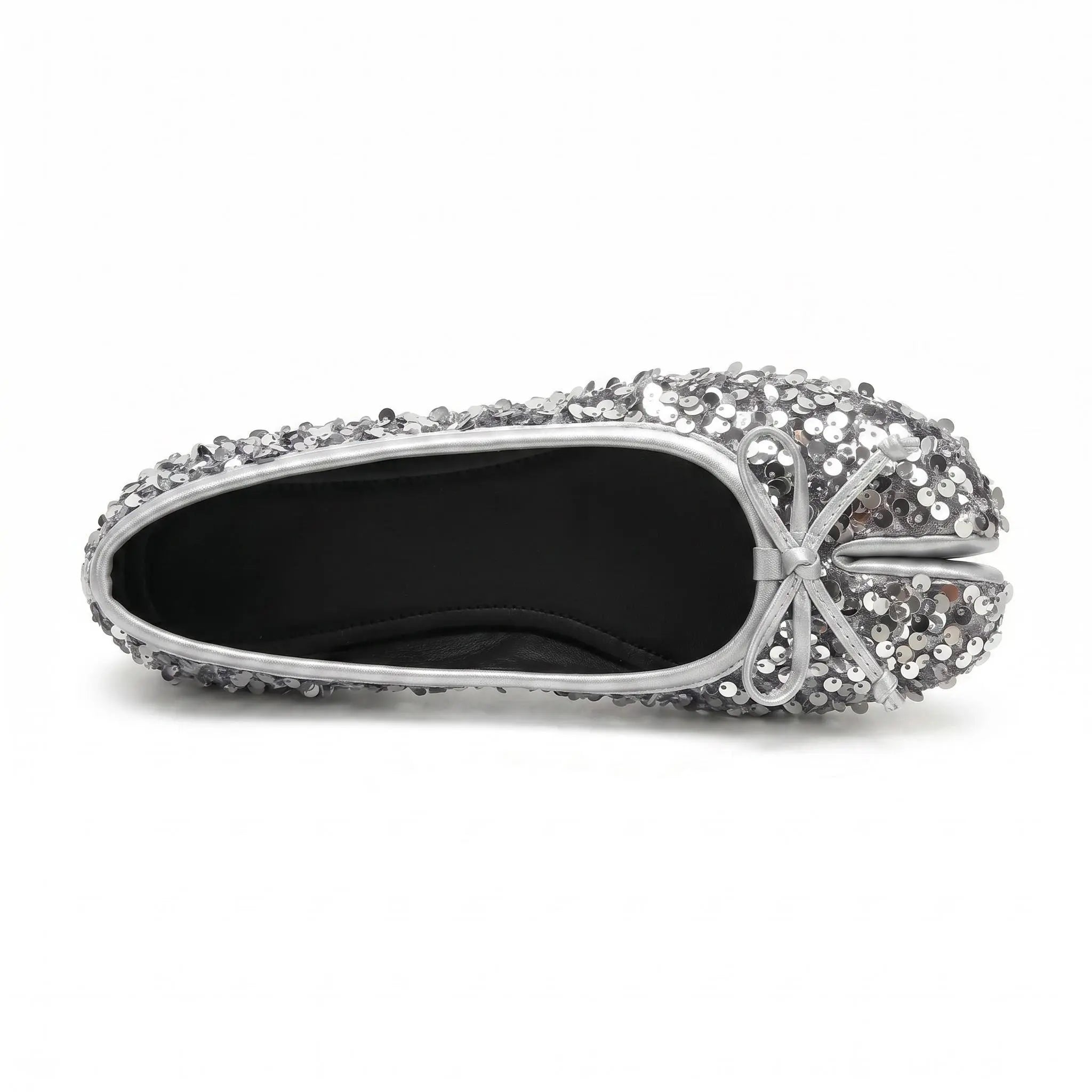 Sequin Bow Tabi Flats