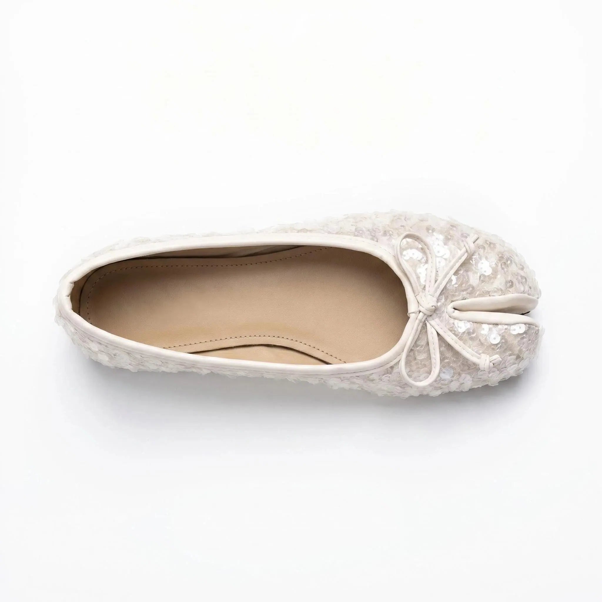 Sequin Bow Tabi Flats