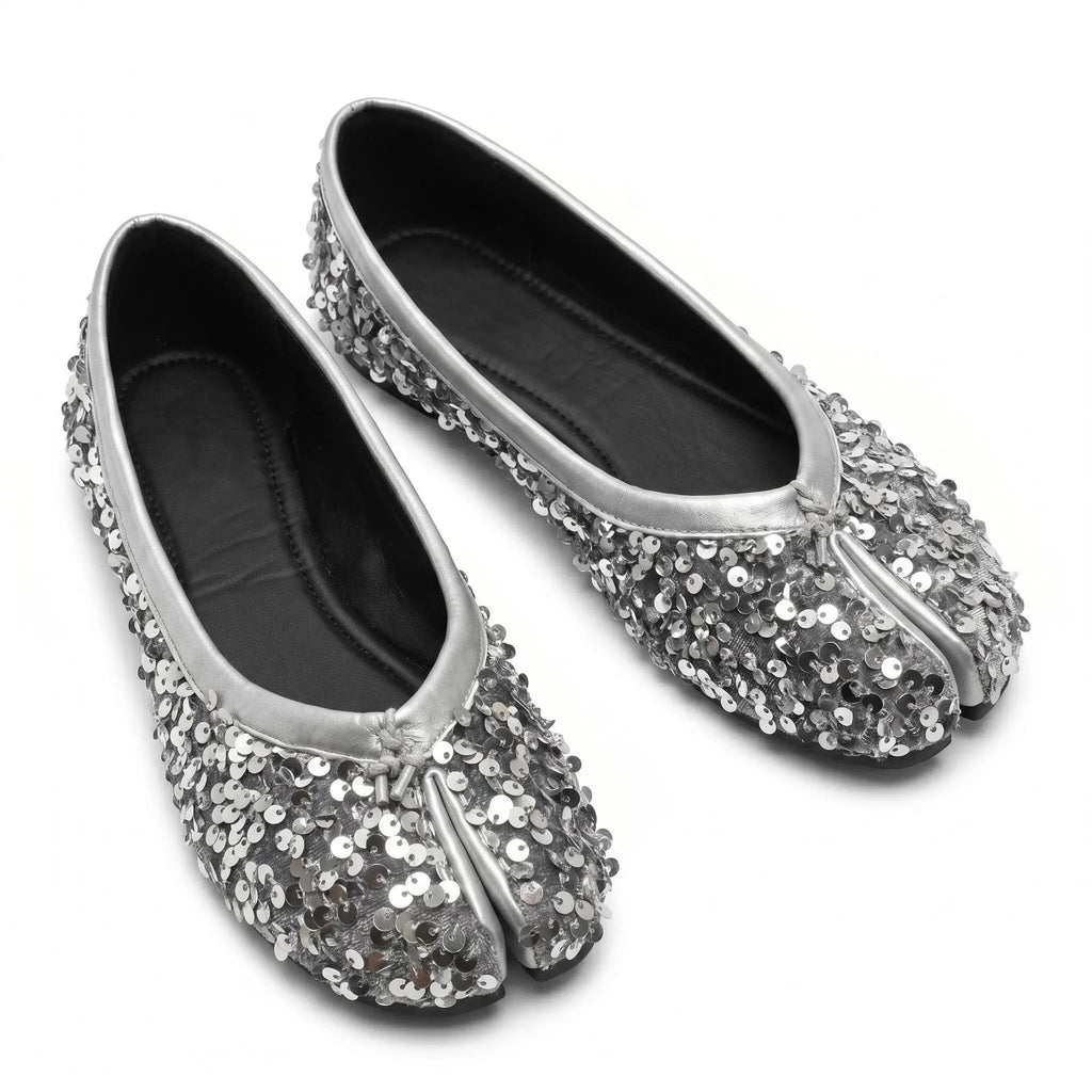 Sequin Tabi Flats