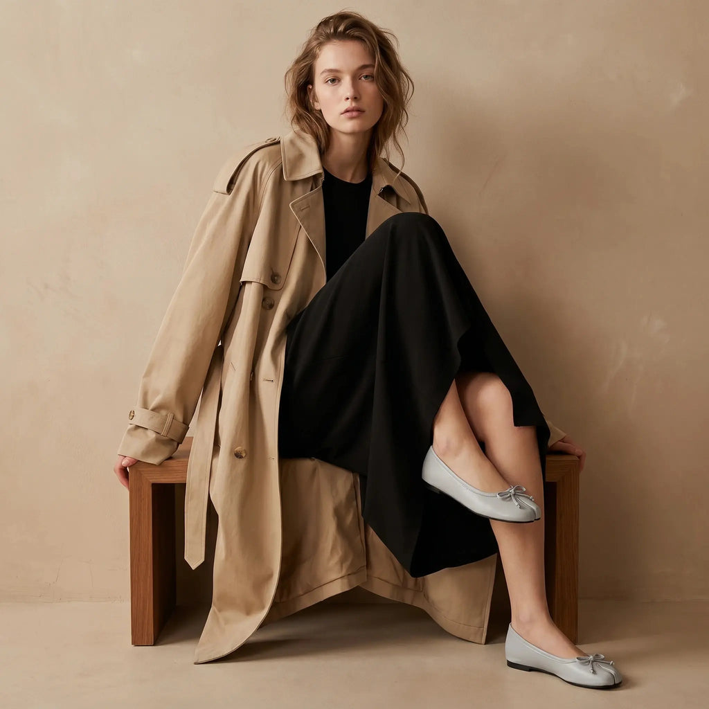 Bow Tabi Ballet Flats