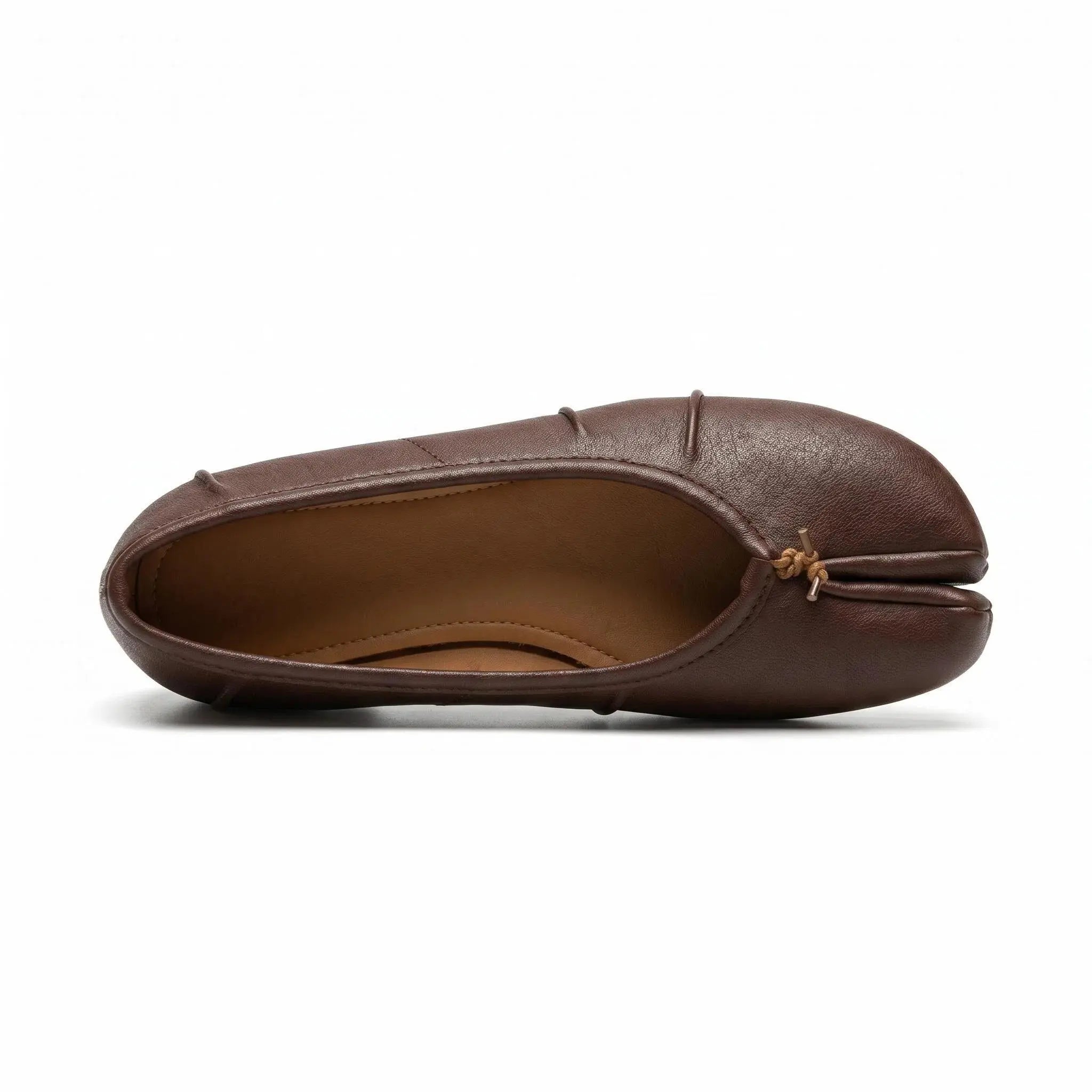 Crinkled Tabi Ballet Flats
