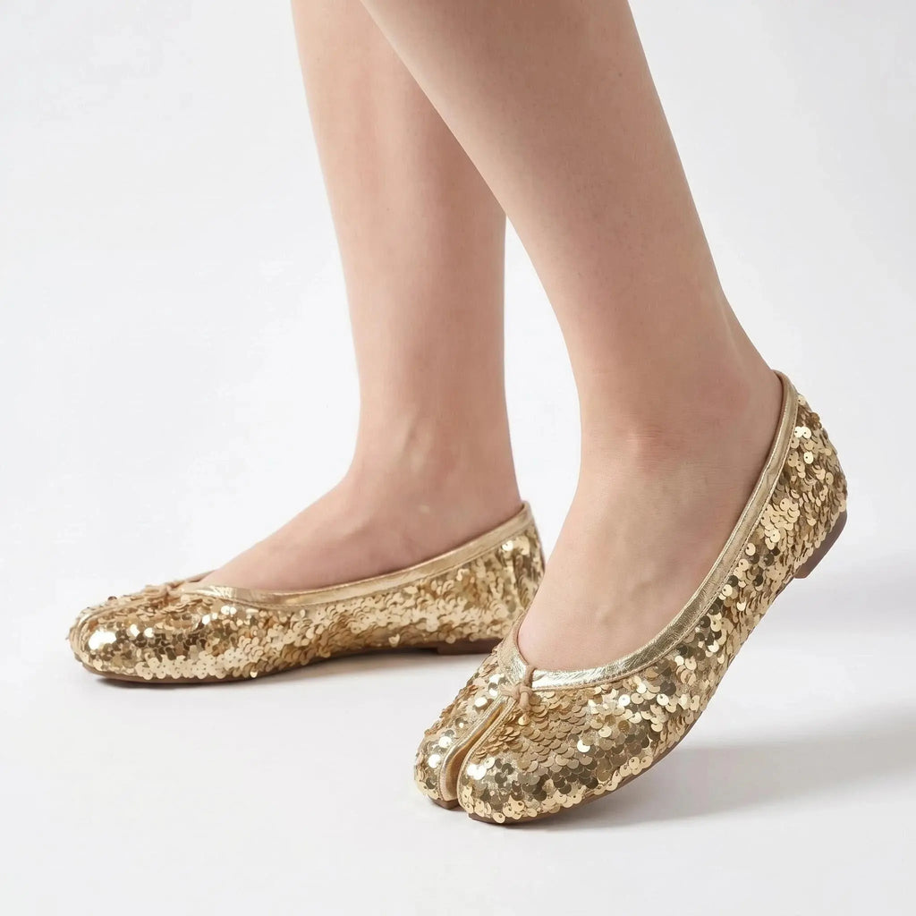 Sequin Tabi Flats
