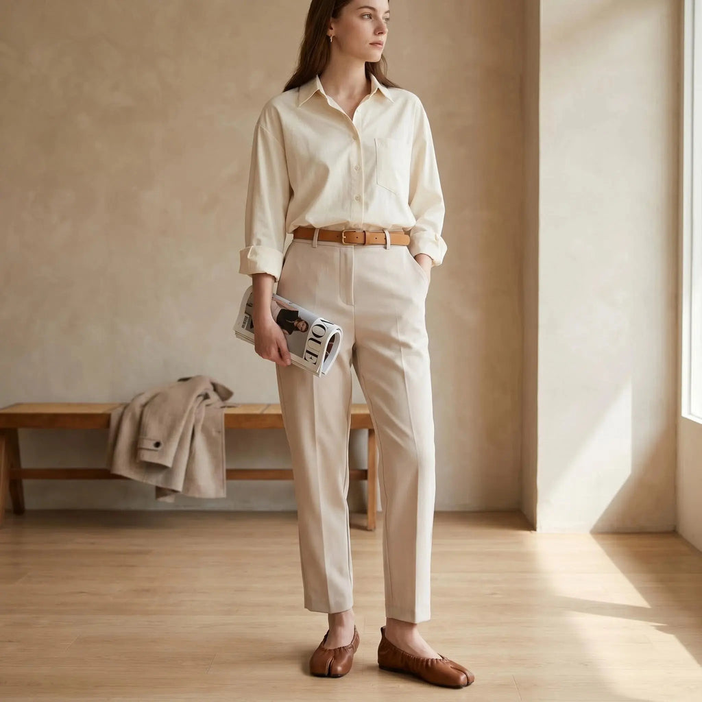 Ruched Tabi Ballet Flats