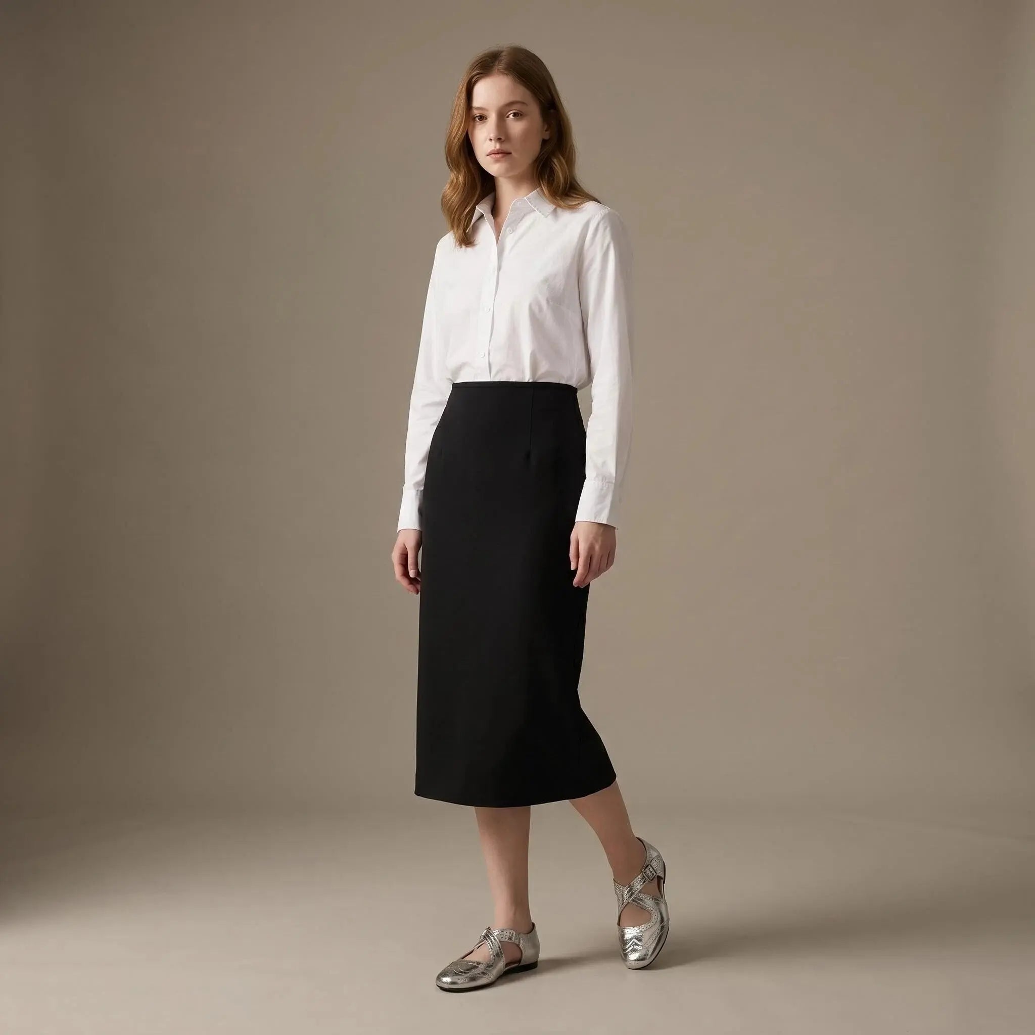 ZQW Western Cross Flats in silver, model wearing – casual western flat sandals paired with summer outfit, comfortable all-day wear